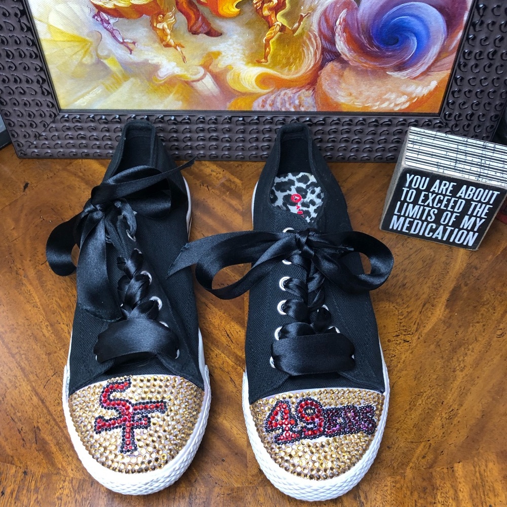 COPY - Airwalk bedazzled San Francisco 49ers tennis shoes